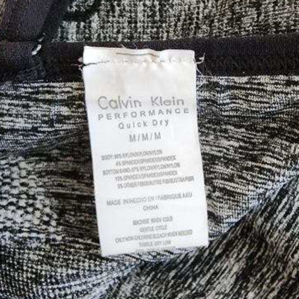 Calvin Klein Size M Grey Strappy-Front Sports Bra - Picture 4 of 4